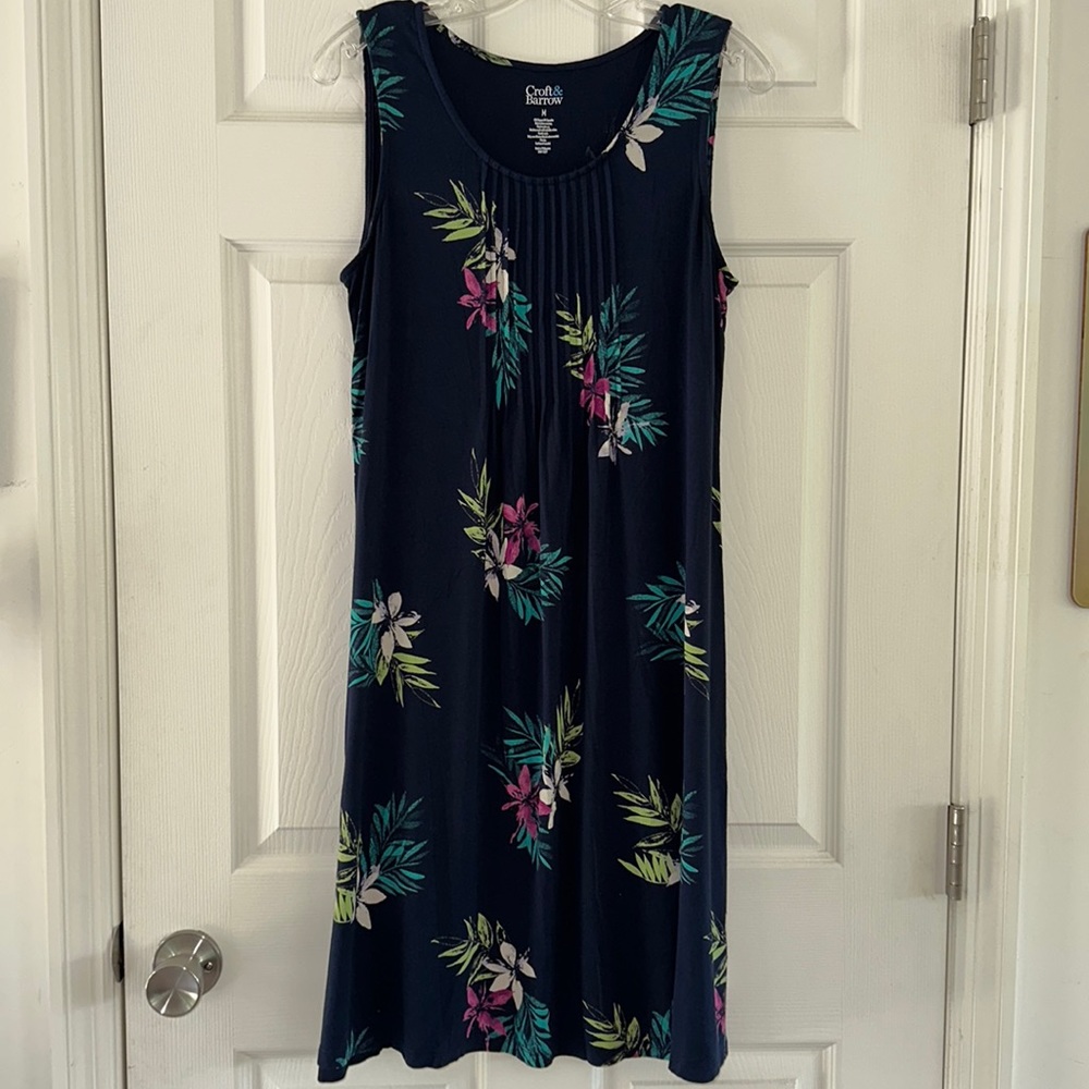 Croft & Barrow (M) Blue floral dress
